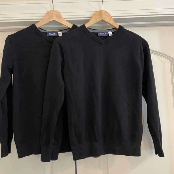 Children’s Place black v neck sweater - Picture 4 of 5